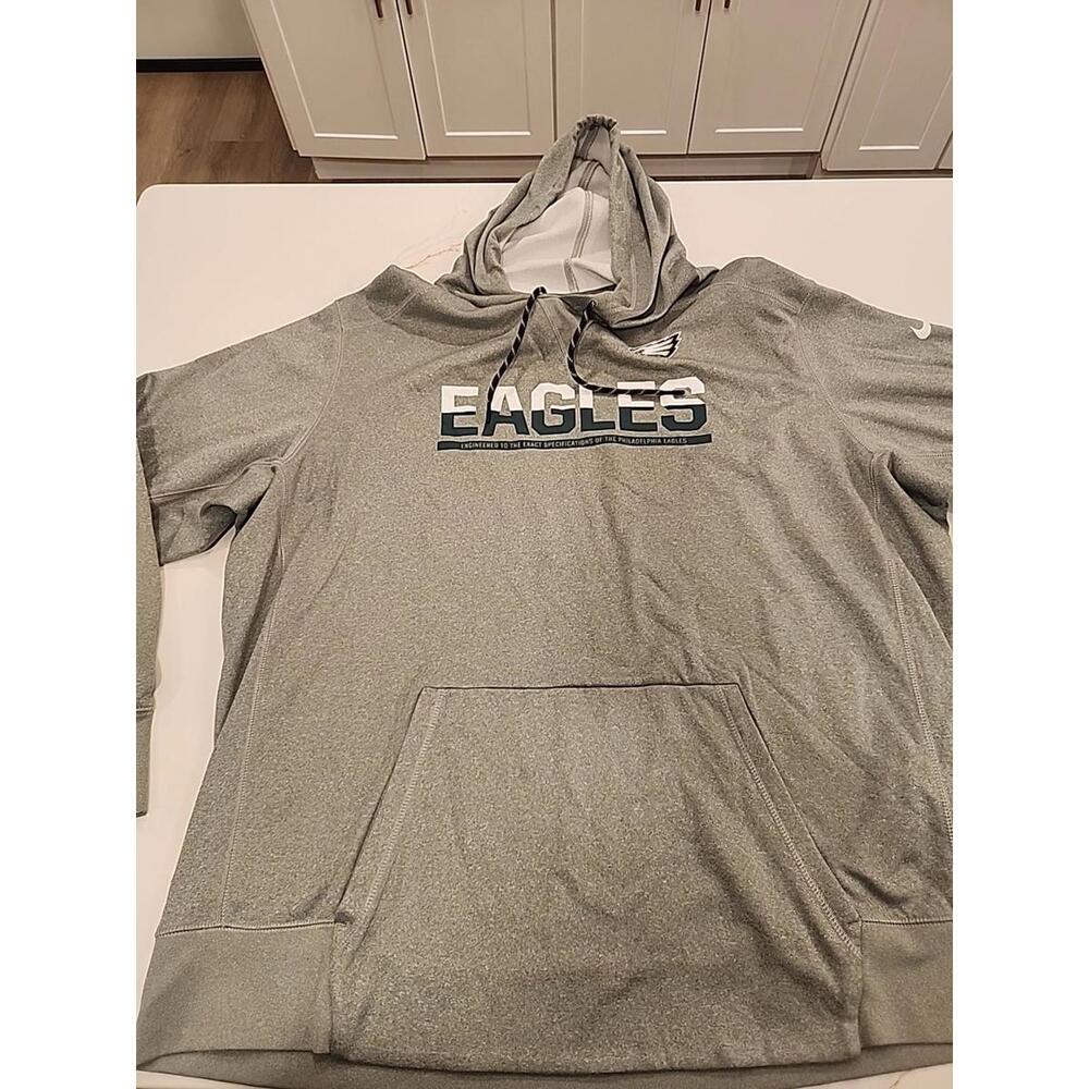 Nike Phi Eagles Hoodie Mens 3XL Therma-Fit Pullover Gray & Green